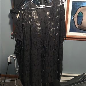 Black lace swimsuit cover up